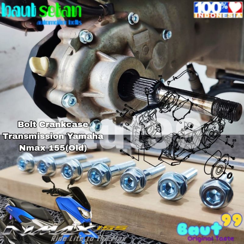 Baut Dua Kunci Set Gardan Nmax 155 (Old)
