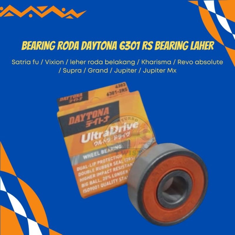 Bearing roda daytona 6301 Rs Bearing laher