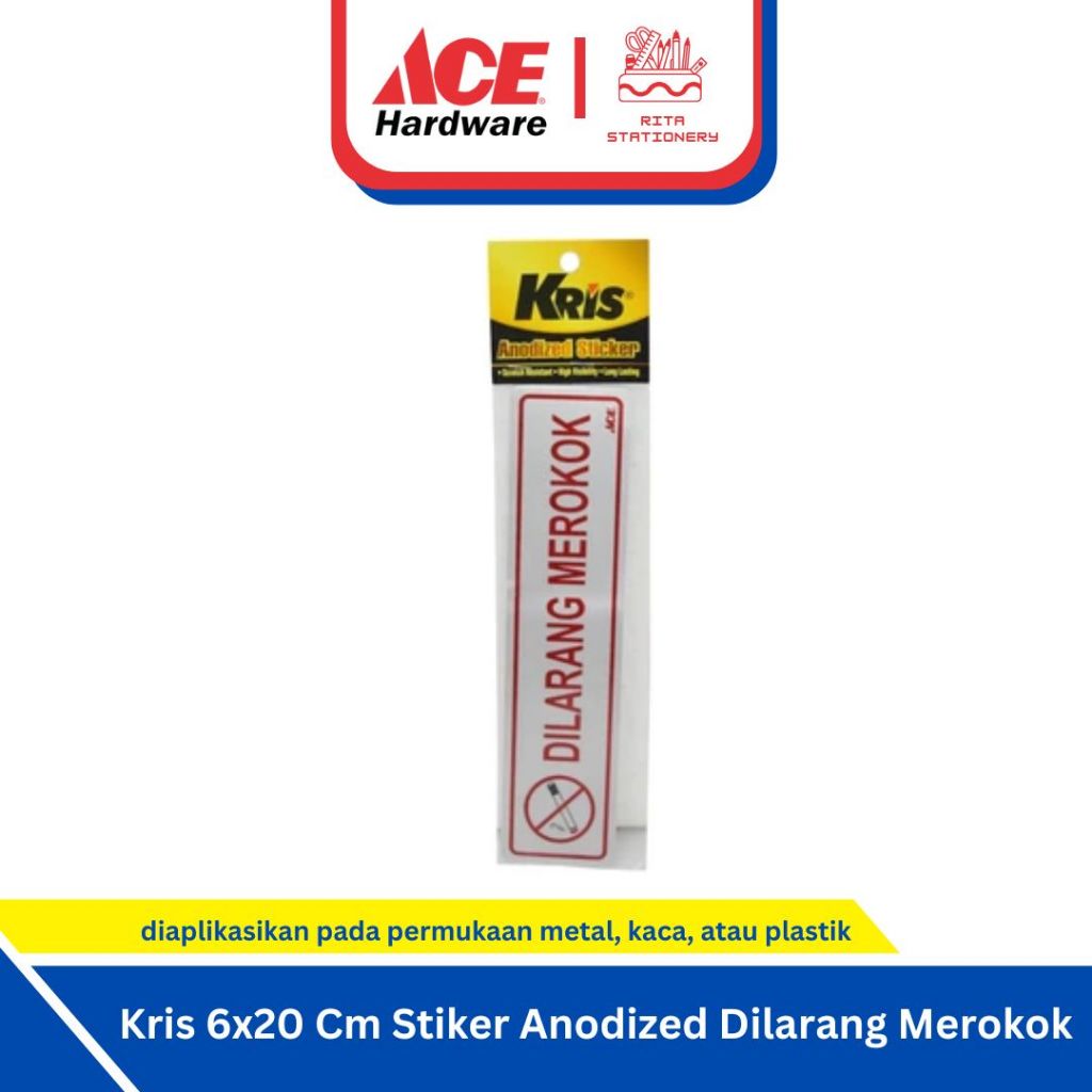 

Kris Sticker Penanda dilarang merokok 4.5X19.5CM