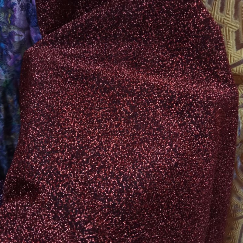 Kain - Kain Kaos Glliter Import - Kain Antik Akrilik - Kain Meteran | Harga Per Setengah Meter