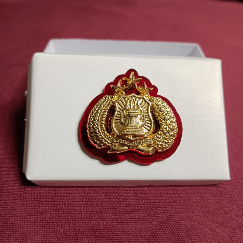 brevet wing pin tribrata polri kecil dasar mika mirror