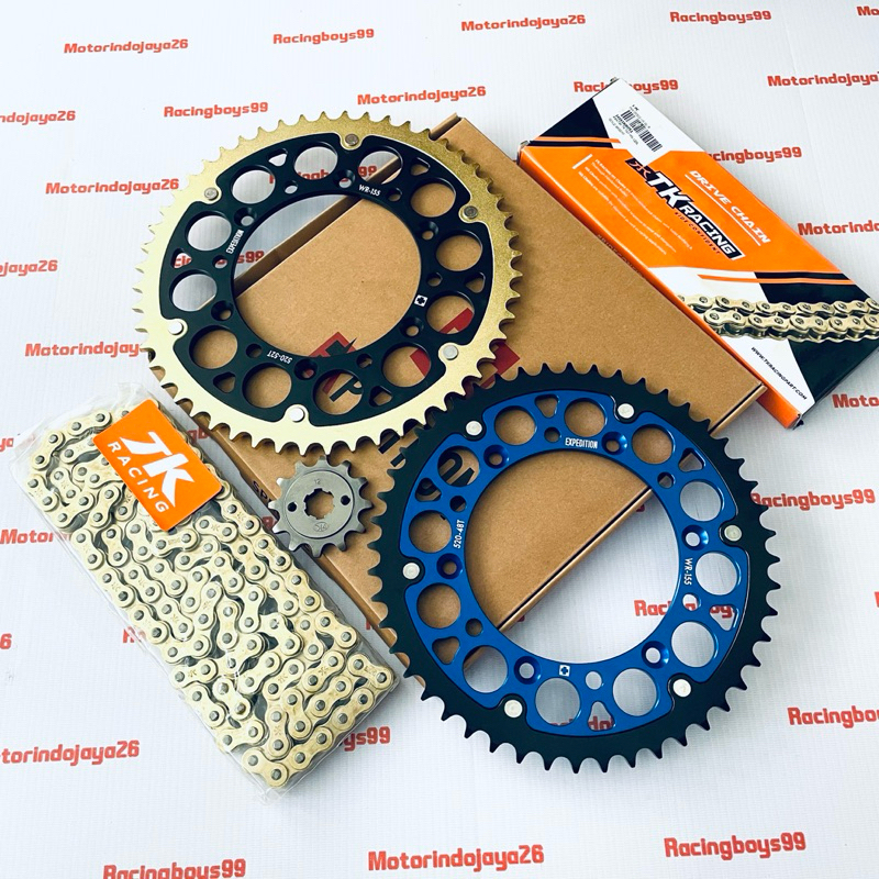 GEAR SET 520 YAMAHA WR 155 WR155 EXPEDITION RANTAI TK RACING ORIGINAL