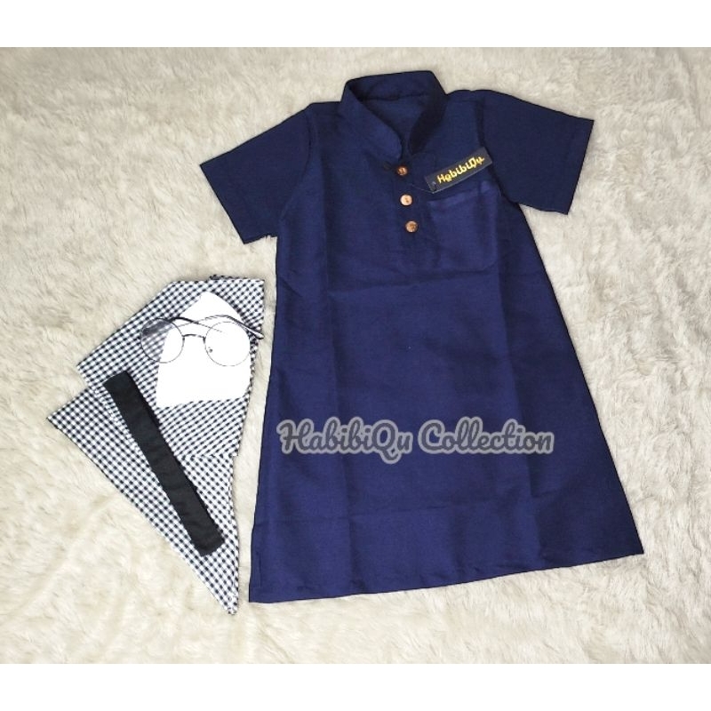 Baju Gamis Jubah Koko Bayi Set Sorban 0-2 Tahun Jubah Bayi Newborn Plus Surban Igal