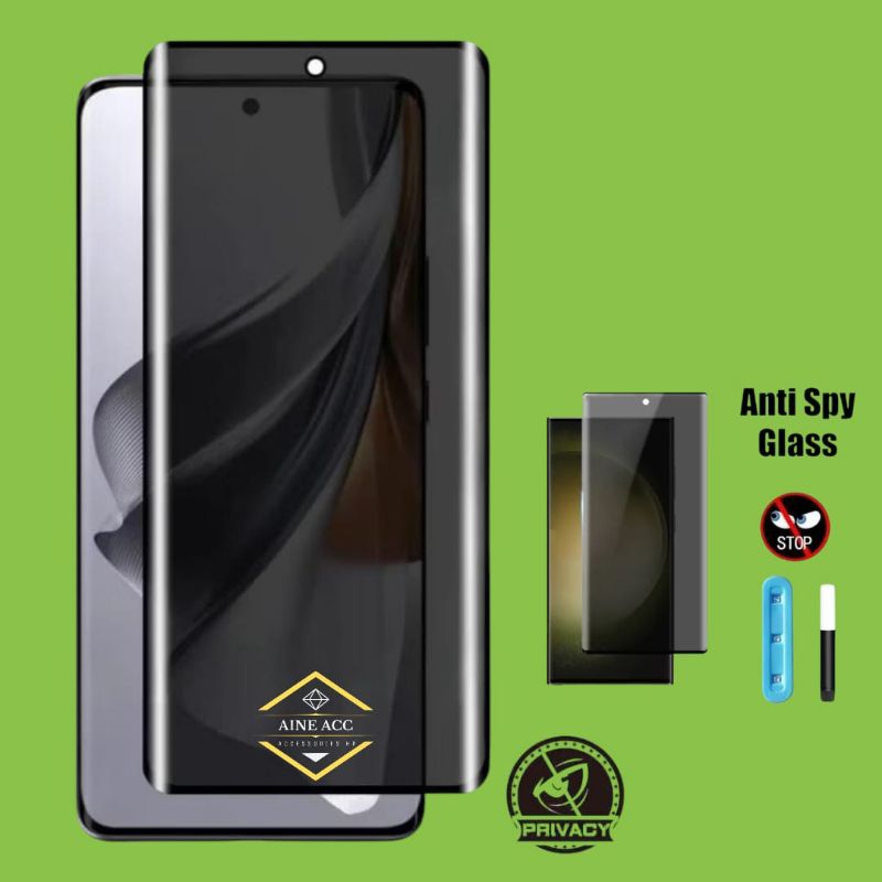 Temperes Glass Uv Curved Glass Liquid Anti SPY Vivo V50 5G V60 5G V30E 5G X50 Pro / X60 Pro / X70 Pr