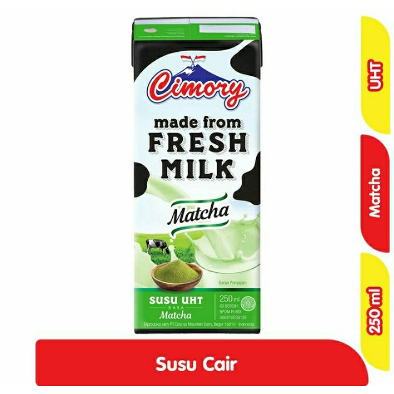 

Cimory Susu UHT cair Rasa Matcha Kemasan 250 ml