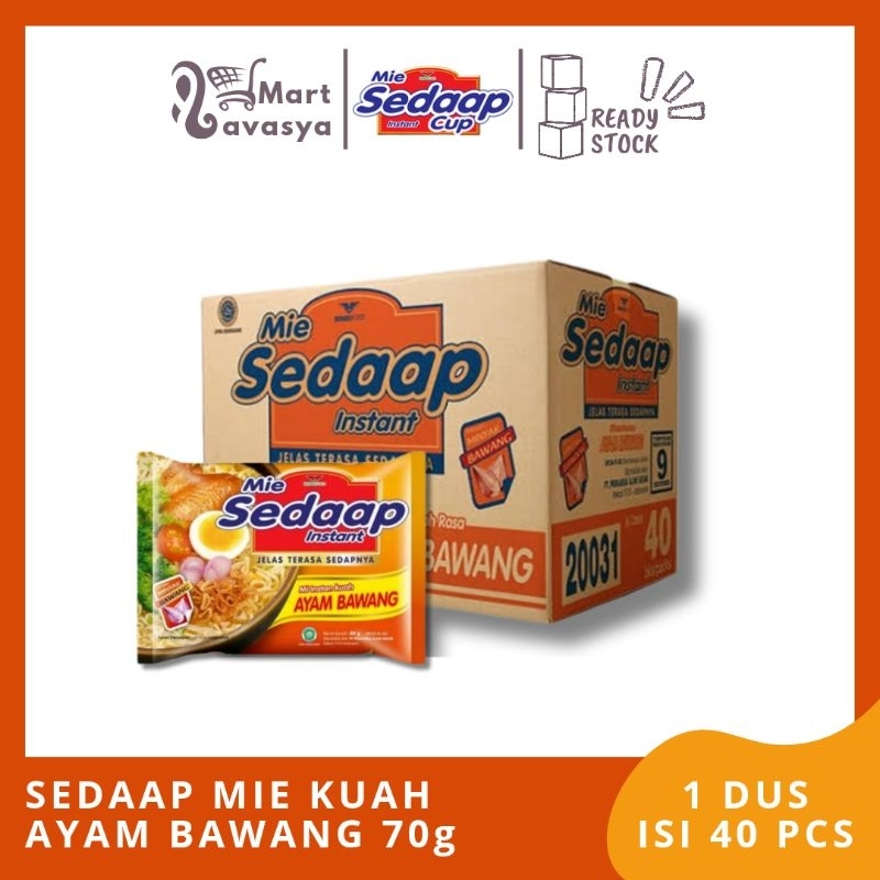 

SEDAAP MIE KUAH AYAM BAWANG 70g - 1 DUS ISI 40 PCS - KOTA BANDUNG - LAVASYA MART
