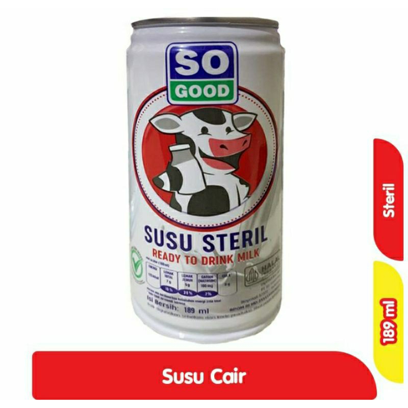 

So Good Susu Cair Steril Kaleng 189 ml