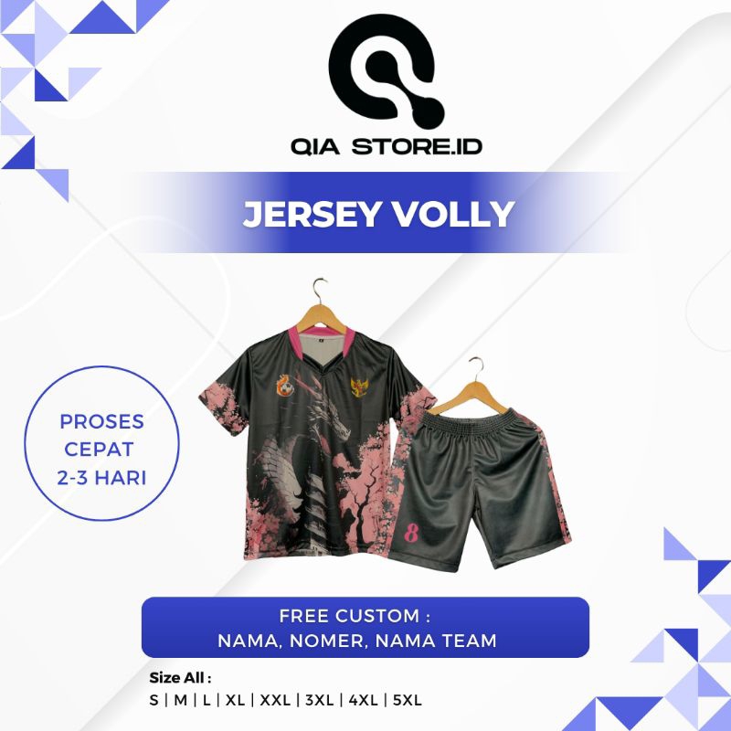 Jersey Voli Cowo Fullprint Kaos Voli Pria