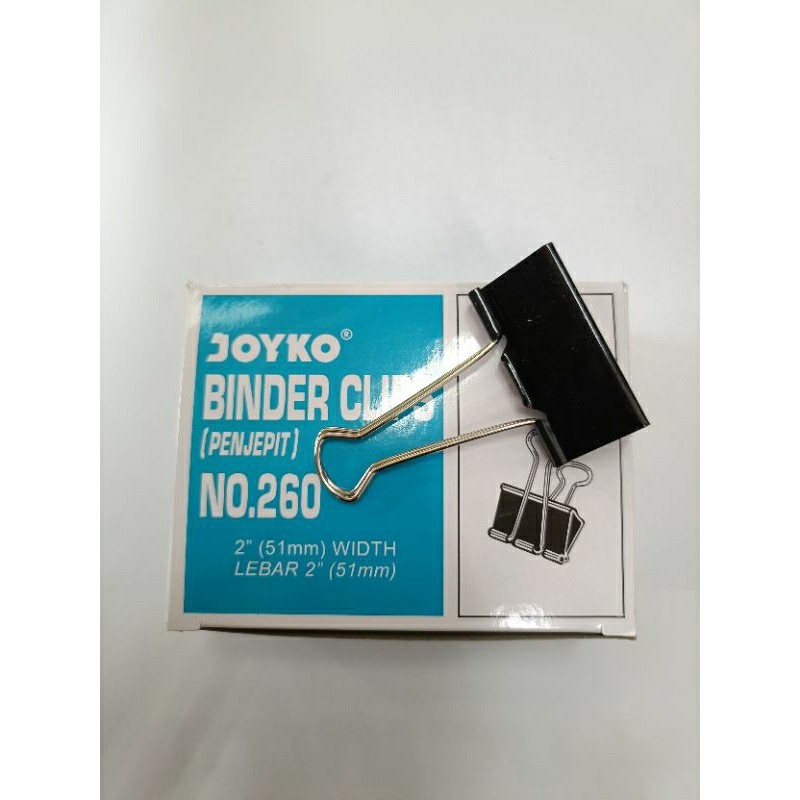 

PENJEPIT KERTAS/BINDER CLIP JOYKO 260 (ISI 12 PCS)