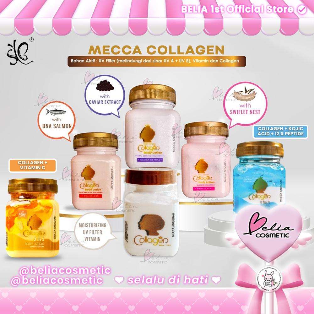 ❤ BELIA ❤ Mecca Anugrah Collagen Body Lotion by SYB Original 100% (Bitcol) | Pemutih Tubuh Pelembab