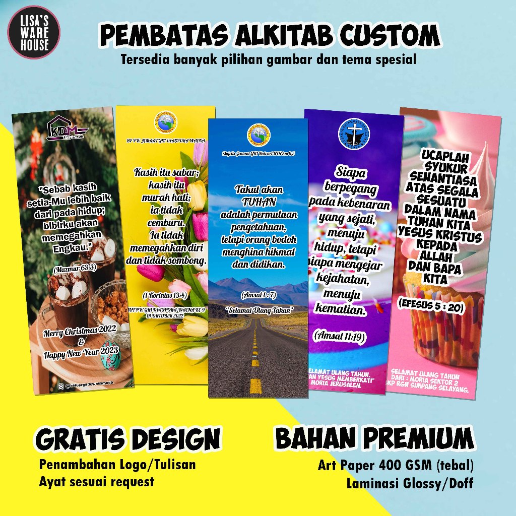 

Pembatas Alkitab Dewasa Custom Made