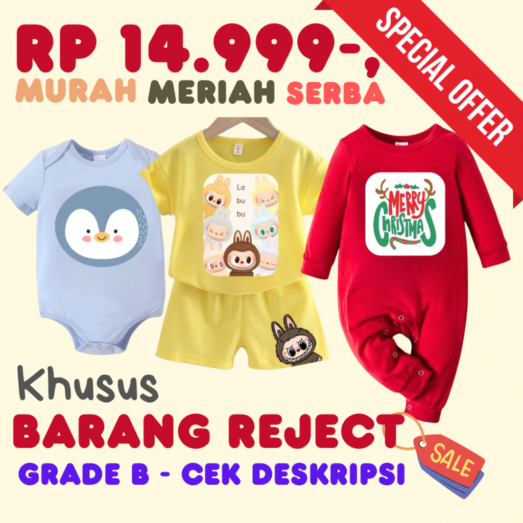 [DEFECT SALE] Baju bayi Reject RANDOM SALE GRADE B Termurah