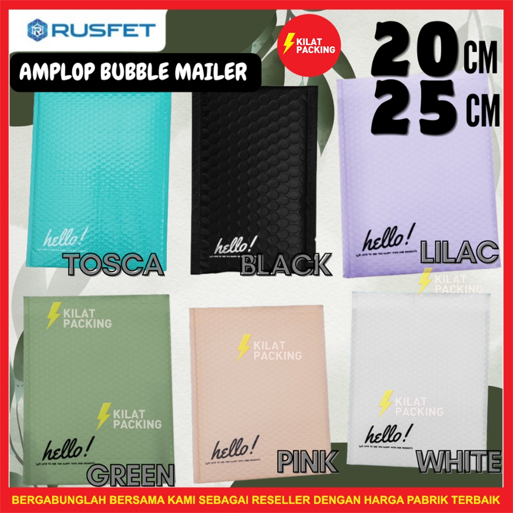 

Amplop Bubble Wrap Security Mailer Envelope Bag Bungkus Paket Premium Termurah 20 x 25 cm RUSFET /SATUAN