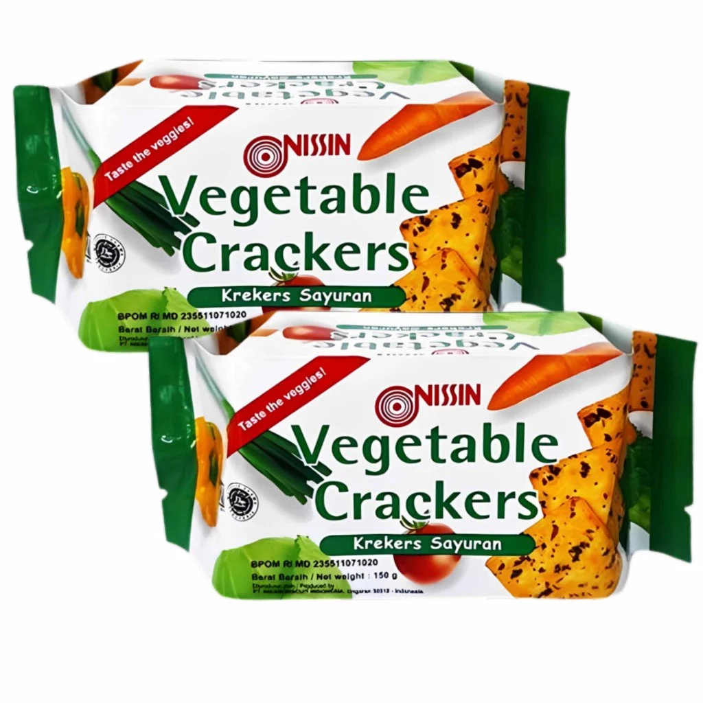 

Nissin Krekers / Biskuit Crackers Sayuran / Biskuit Rasa Vegetable / 150gr