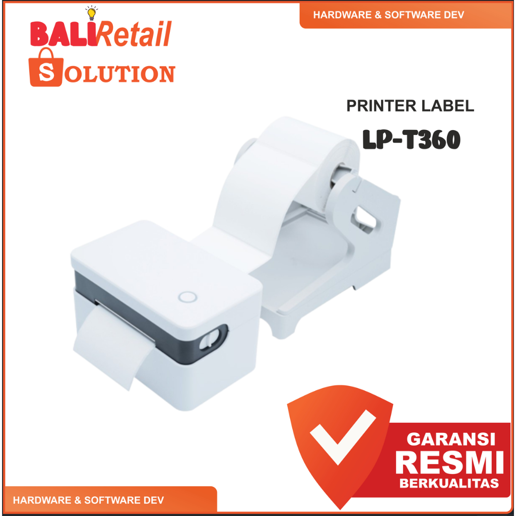 Printer Barcode Thermal 80 Mm T360 DT 360 & T - 368 Usb Bluetooth Cetak Label Pengiriman Stiker Resi