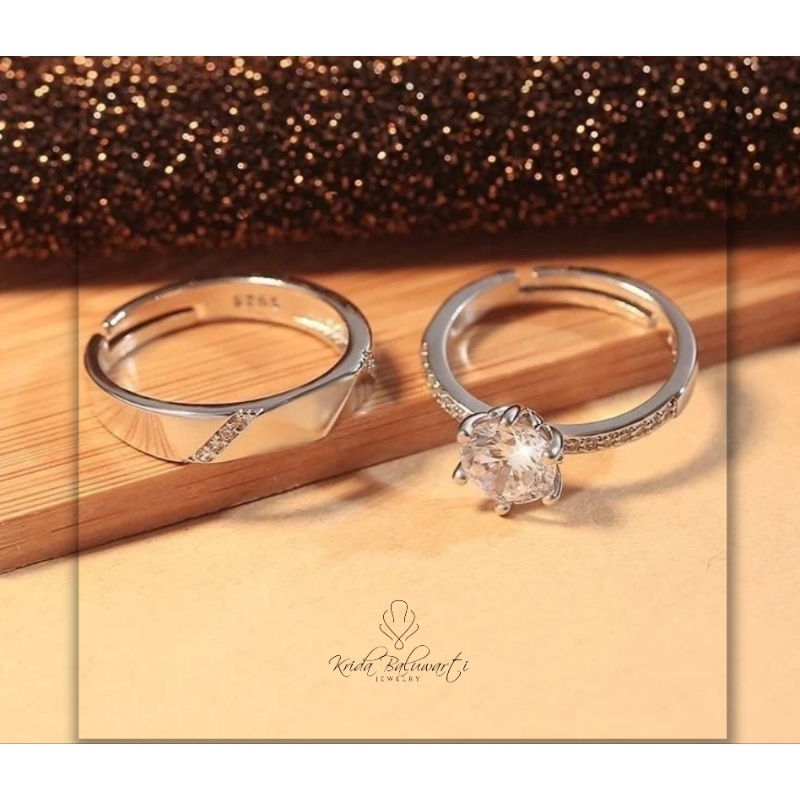 Cincin Nikah | Cincin Tunangan | Cincin Nikah Muslim Sterling Silver & Emas