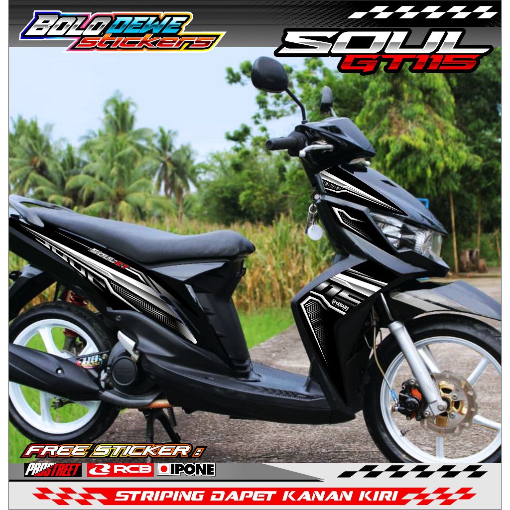 STRIPING VARIASI YAMAHA MIO SOUL GT 110 / STIKER LIST MOTOR YAMAHA MIO SOUL GT 110