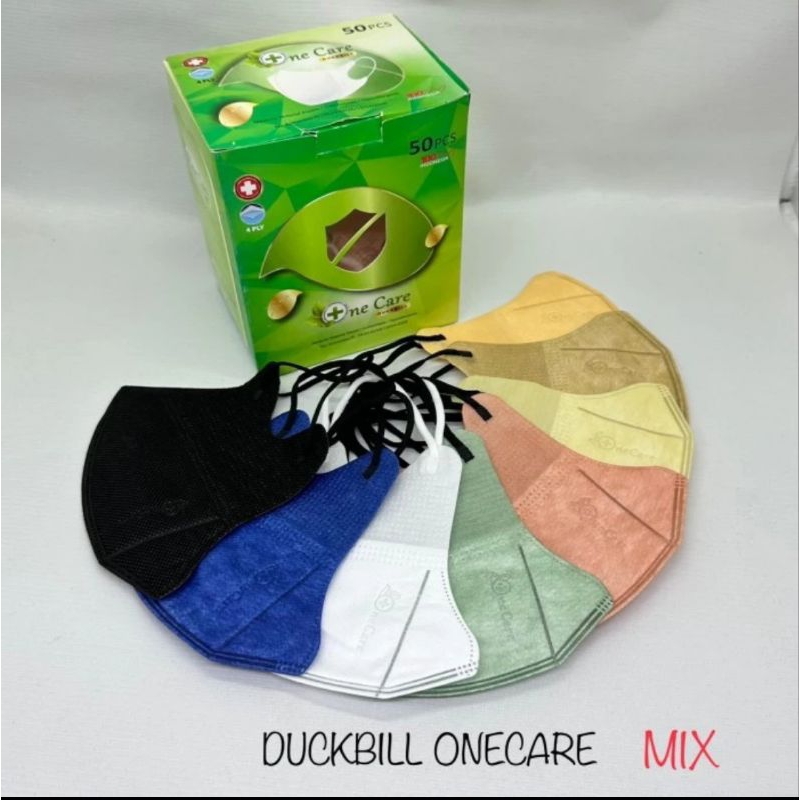 Masker Duckbill Dewasa OneCare Garis 50pcs