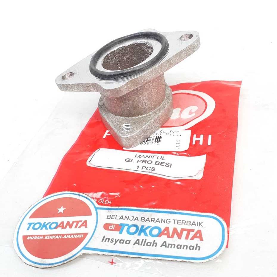 Manipol Manipul Manifold Intake Insulator Aluminium Honda GL Pro GL 100 Merk Fukumichi