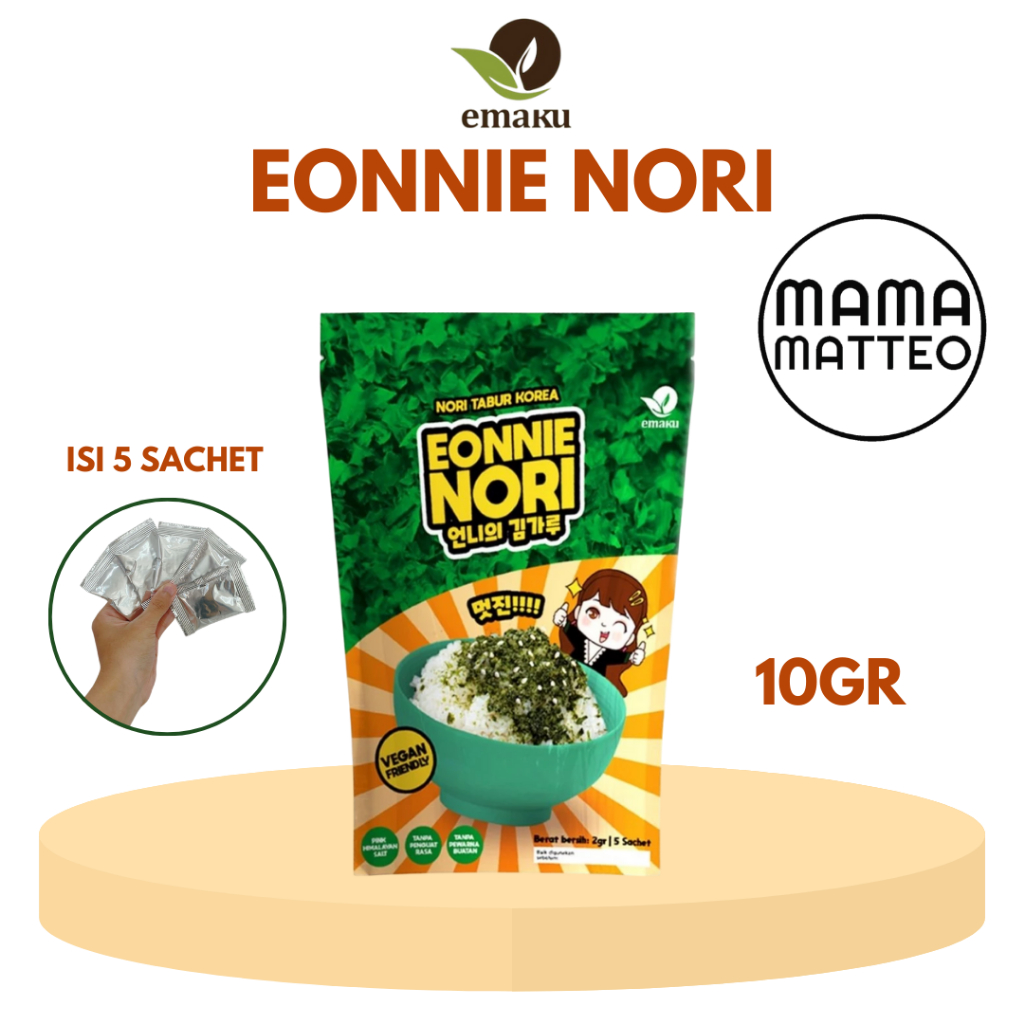 

EMAKU Eonnie Nori 10gr / Rumput Laut Nori Tabur Bubuk Korea Seaweed Powder / BANDUNG