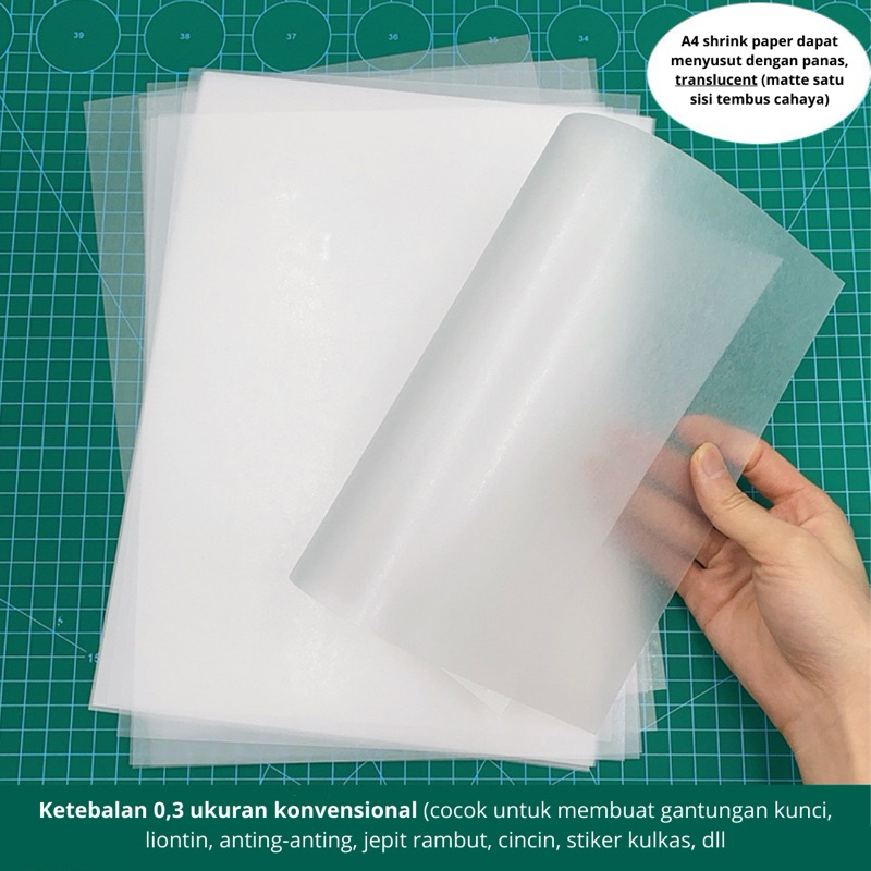 

Dck [Ready] Isi 10 Pcs Shrink Paper A4 Heat Kertas Yang Bisa Menyusut Dengan Panas