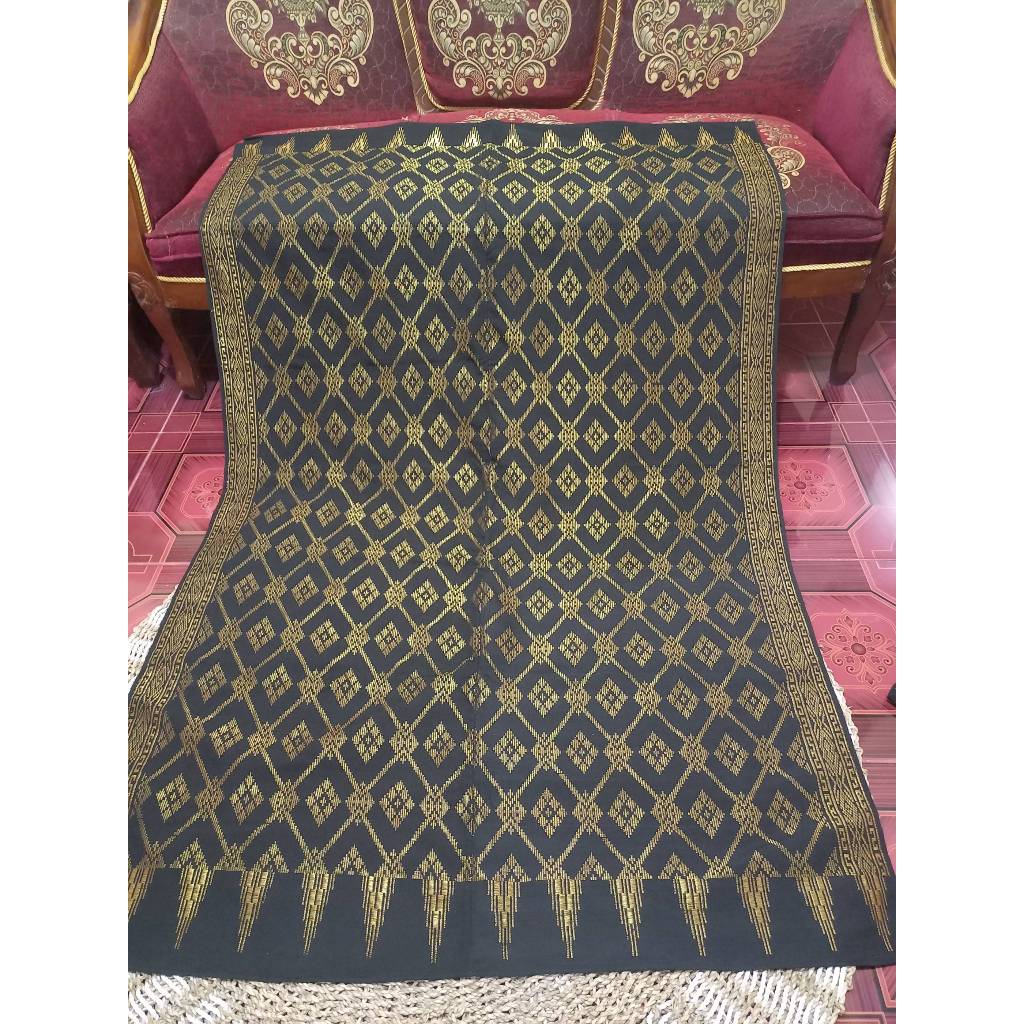 songket motif kiping original tenun handmade sasak lombok
