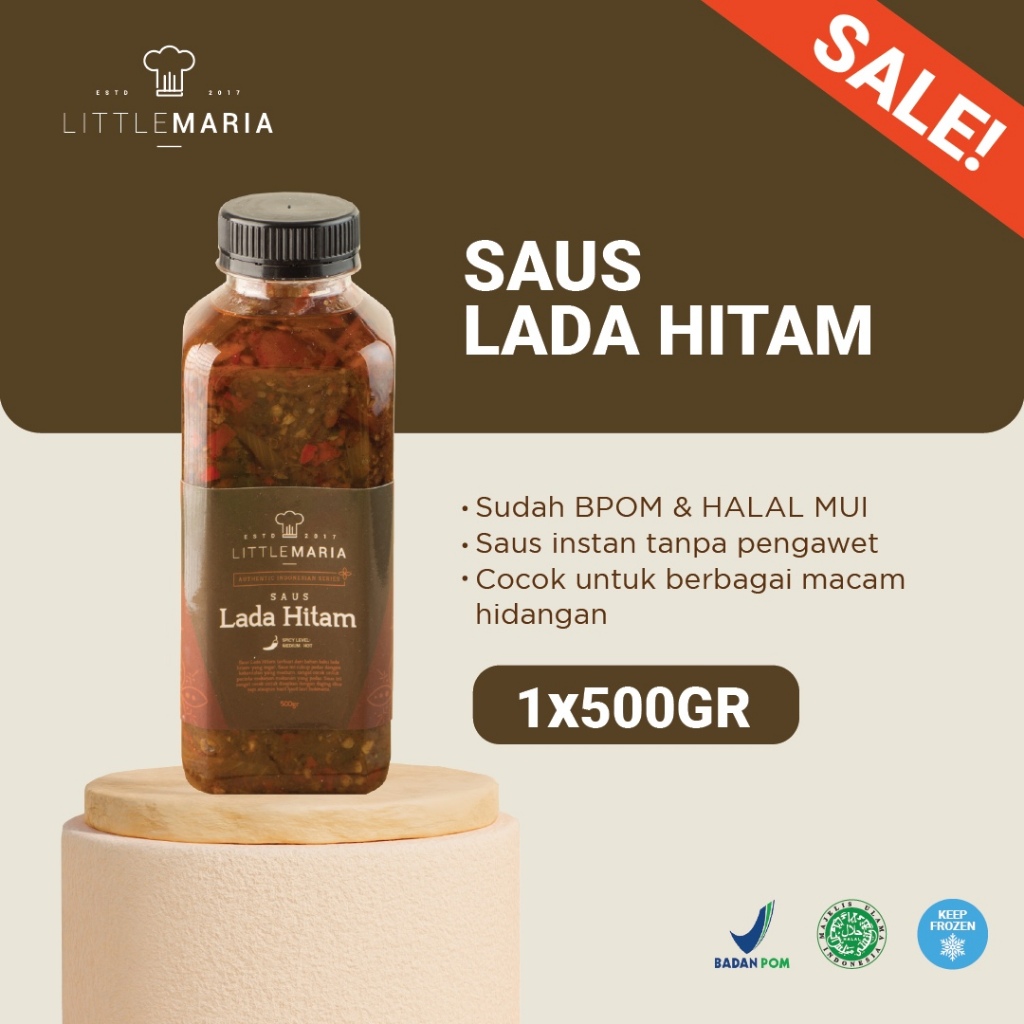 

LittleMaria Saus Lada Hitam Indonesia 500Gram Pedas