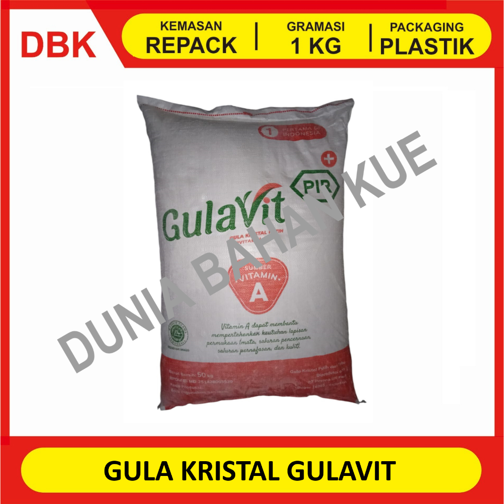 

GULAVIT GULA KRISTAL / GULA PASIR GULAVIT - REPACK 1 KG