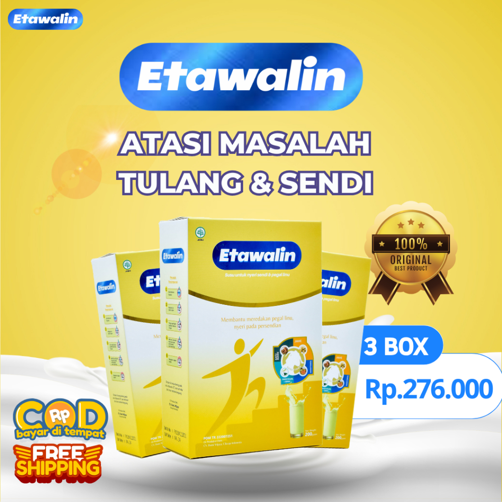 

Etawalin Susu Etawa Original Atasi Sendi dan Tulang Paket 3 Box