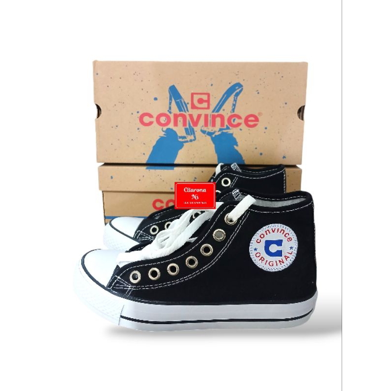 Sepatu Anak Sekolah Convince Original Hitam Putih | Sepatu Sekolah Hitam Putih