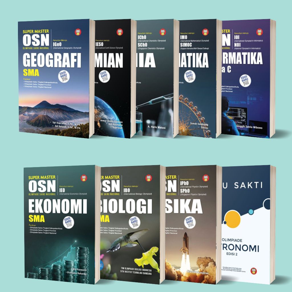 Buku OSN/KSN Matematika/Fisika/Kimia/Biologi/Ekonomi/Informatika/Kebumian/Geografi/Astronomi SMA