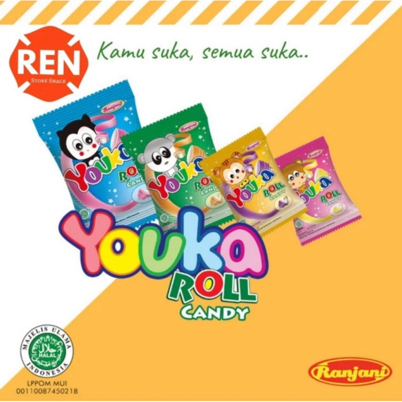 

Permen Youka roll candy ranjani