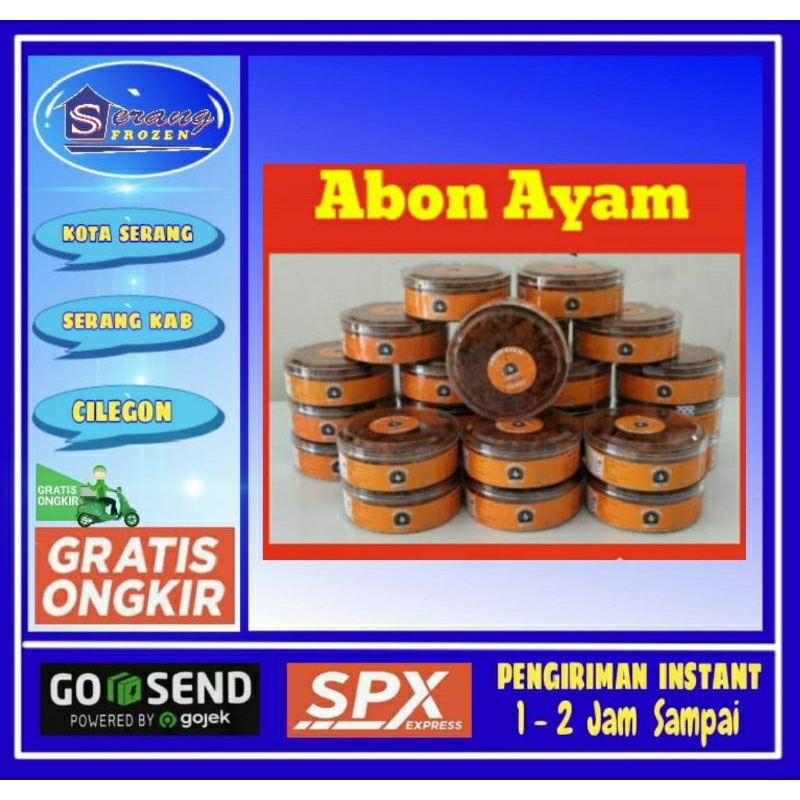 

Abon Ayam Karwati Original & Pedas Asli Cianjur,Serang Frozen