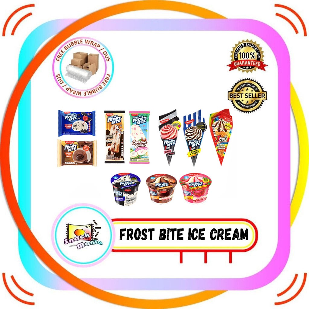 

Glico Wings FROST BITE Boba Milk Tea | Choco Lava | Cookies Cream Mochi | Coconut Shake Es Krim