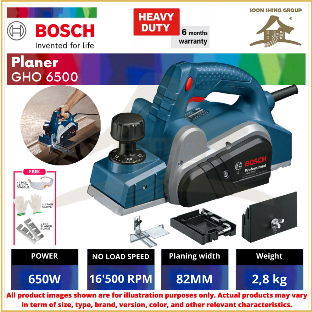 SEAN Bosch GHO 6500 mesin planner sugu serut kayu