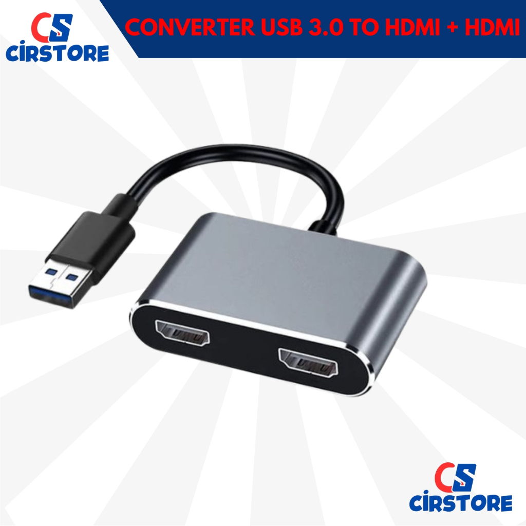 USB 3.0 to Dual HDMI Adapter 4k / Hdmi Splitter for Dual Monitors