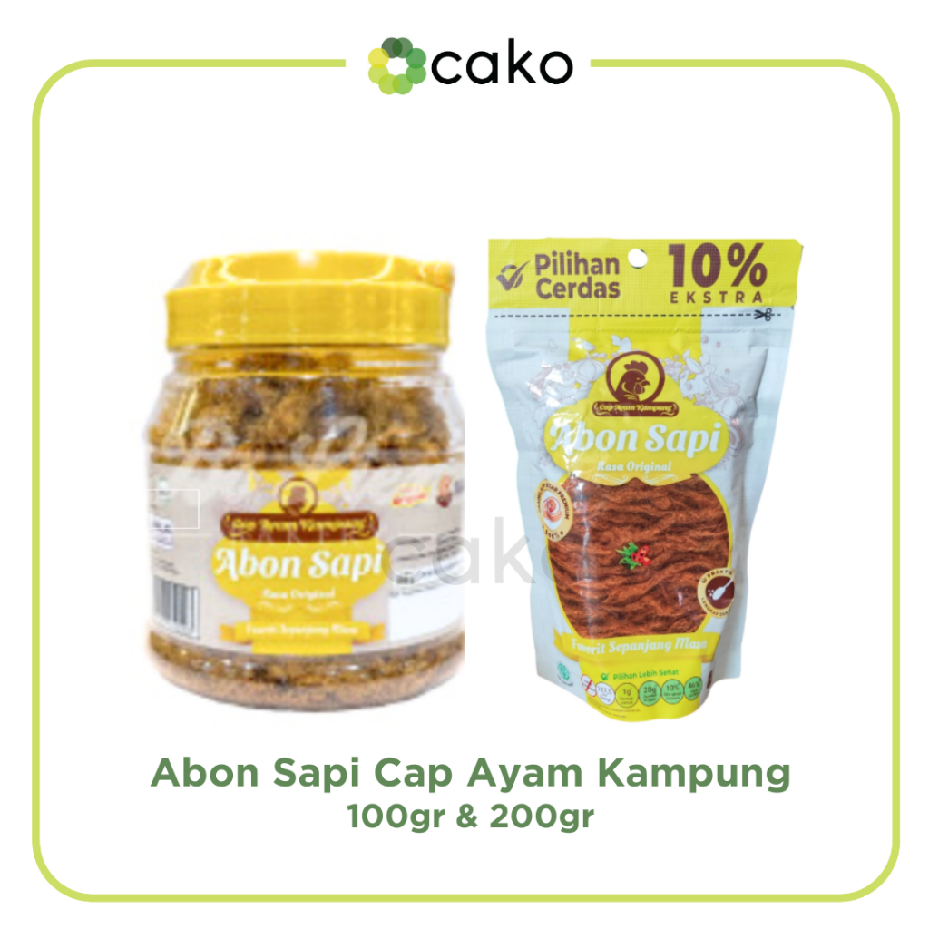 

Abon Sapi Cap Ayam Kampung 100gr & 200gr