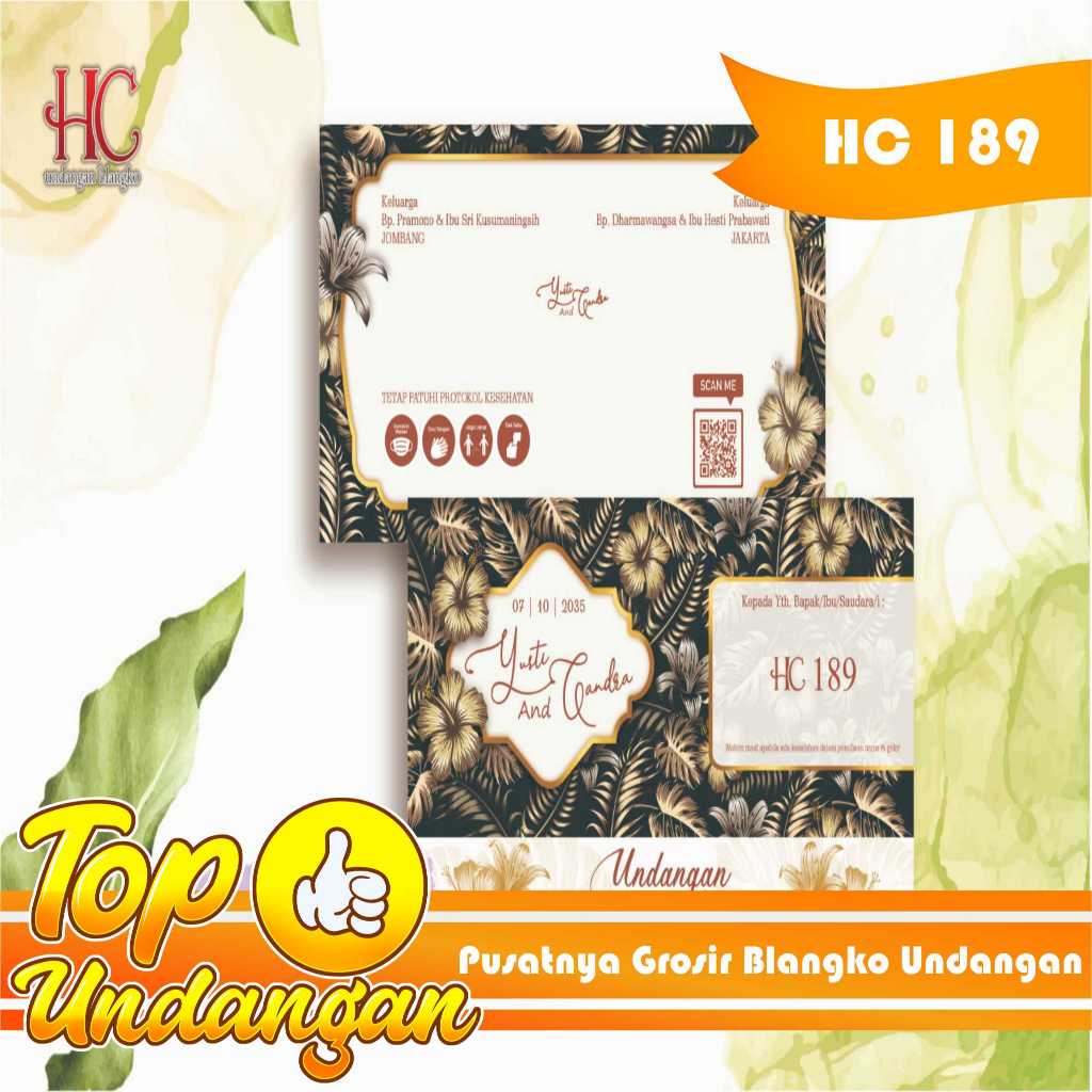 Blangko Undangan HC 189 Langsung dari produsen Terbaru