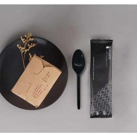 SET SENDOK TISSU+TUSSUK GIGI + Sendok hitam  PREMIUM / SENDOK SET HYGIENE PREMIUM LENGKAP