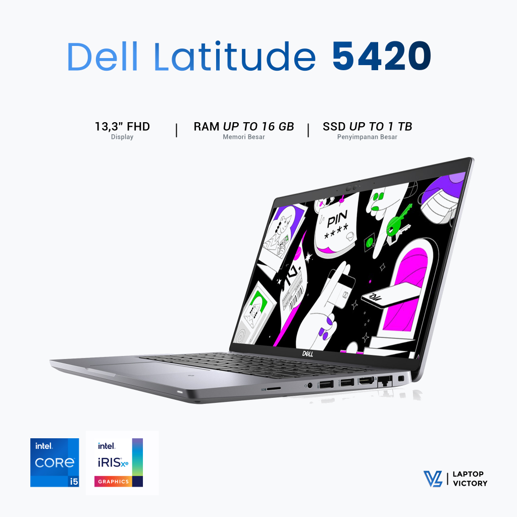 DELL Latitude 5420 | I7 Gen 11 | RAM 16GB | SSD 512GB | Intel Iris Xe | 14inch FHD Display
