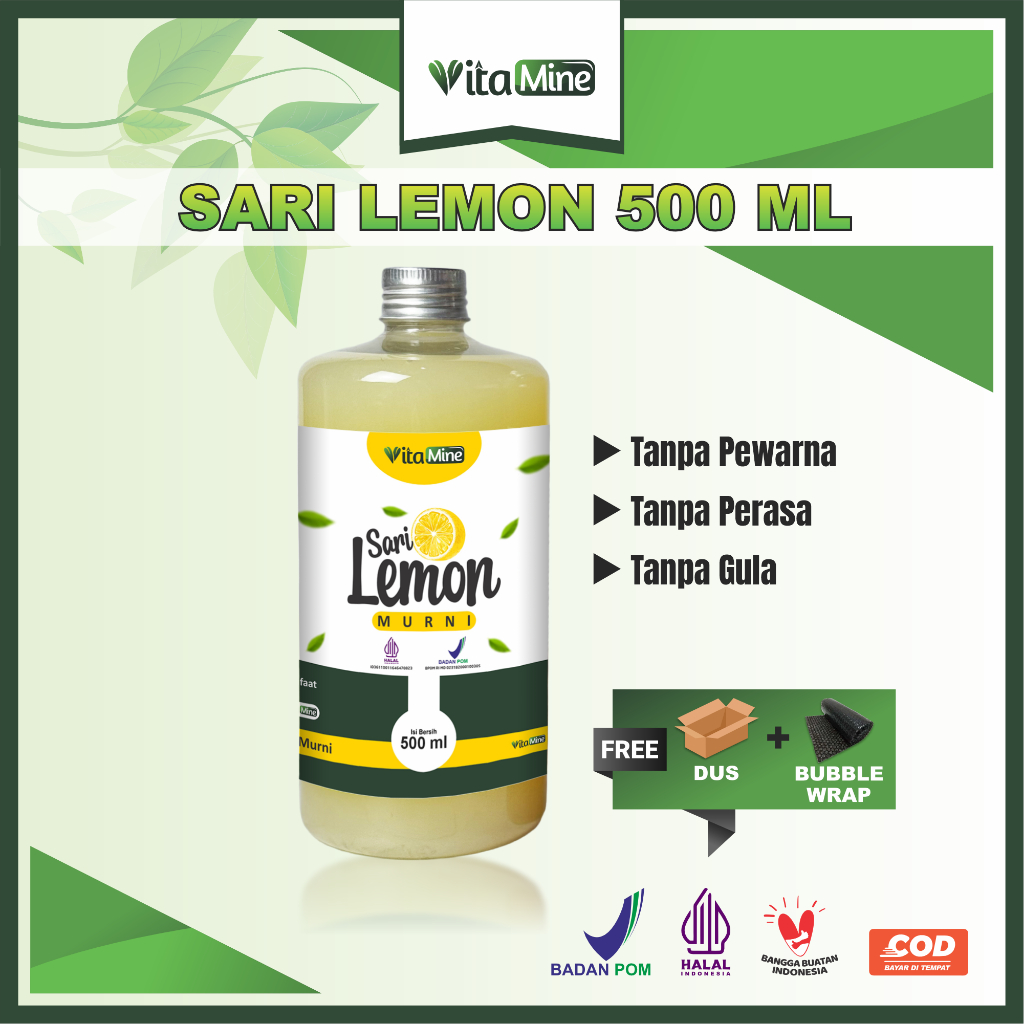 

Vitamine - 500 ml Sari Lemon Organik Untuk Diet Detoks Detox Alami Jus Lemon Murni