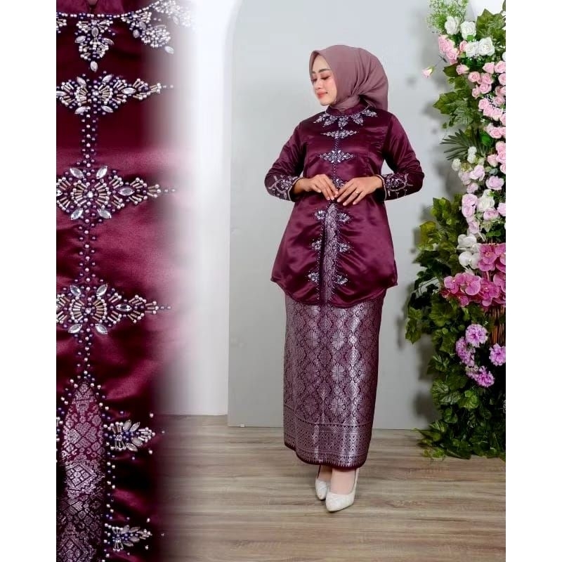 ( HANYA ATASAN ) // Atasan kebaya kurung Melayu Malaysia // kebaya kurung tafeta Payet // kebaya Taf