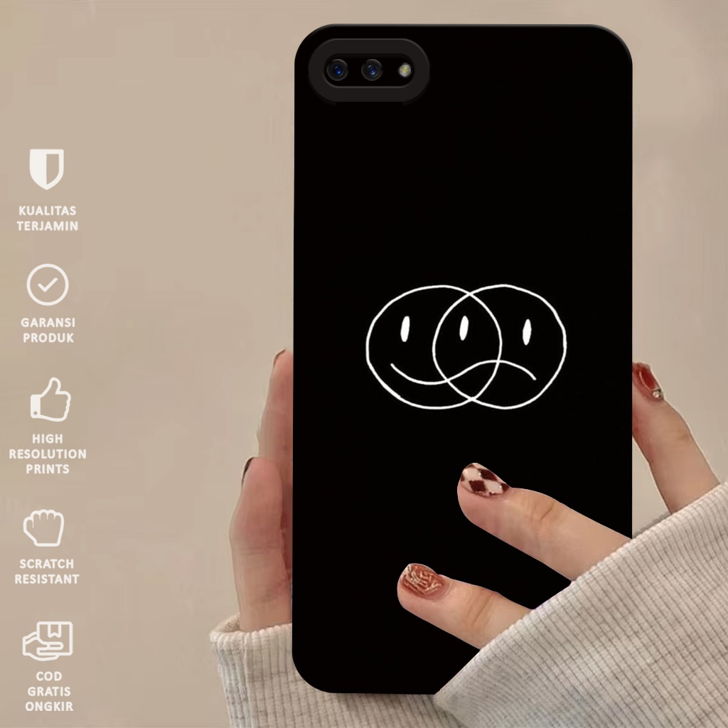 Case Realme C2 - Casing Hp Realme C2 Motif Black Wallpaper - Softcase Realme C2 - Softcase Hp Realme