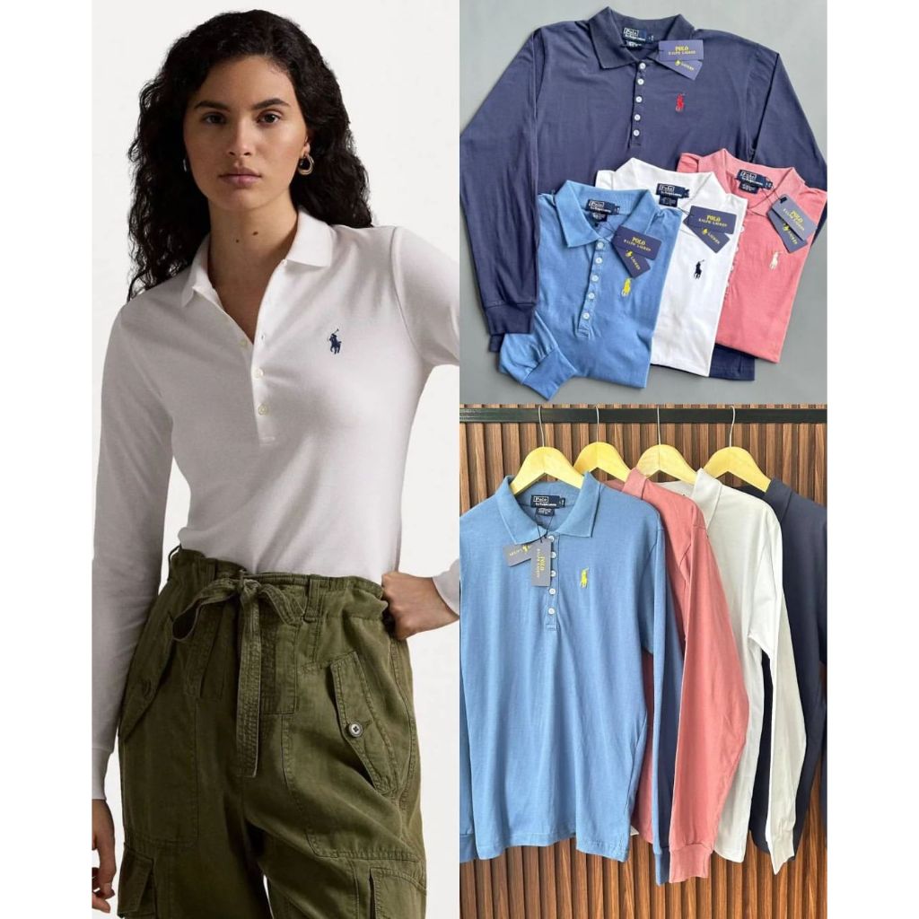 Baju Kaos Polo Wanita RalphLauren Women's Long Sleeve Polo Shirt