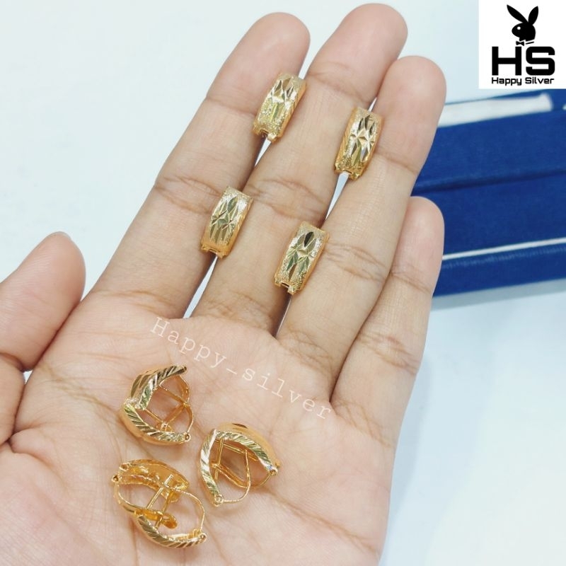 Anting Jepit Perak Asli 925 Untuk Dewasa Model Emas 24k