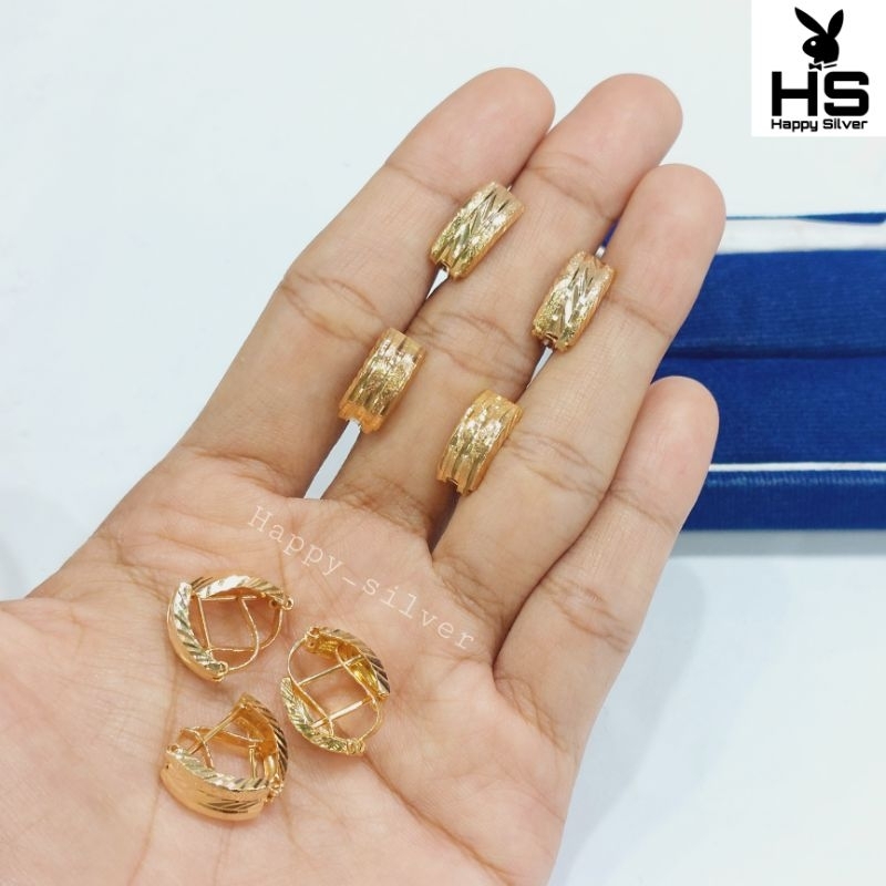 Anting Jepit Perak Asli 925 Untuk Dewasa Model Emas 24k