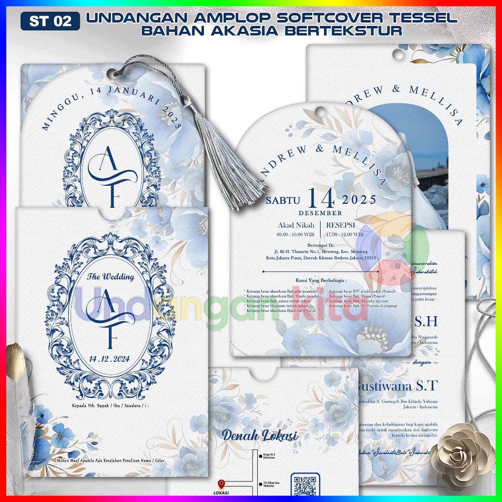

Undangan Pernikahan Amplop Softcover Tessel Undangan Kita Jakarta