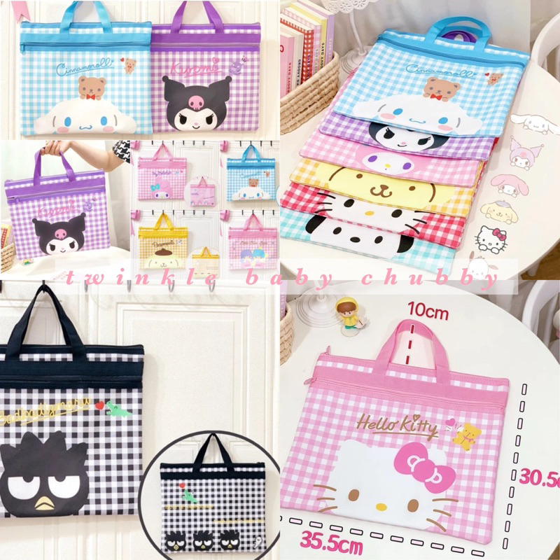 

MAP KAIN TAS ANAK FOLDER FILE KERTAS ULANGAN TENTENG LES SEKOLAH BUKU SERBAGUNA KORUMI HELLO KITTY MELODY MY CINNAMOROLL POMPURIN BADTZ MARU