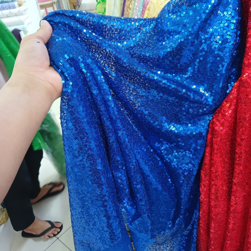 Bahan kain squin seribu payet/squin full payet/kain seribu payet/kebaya wanita