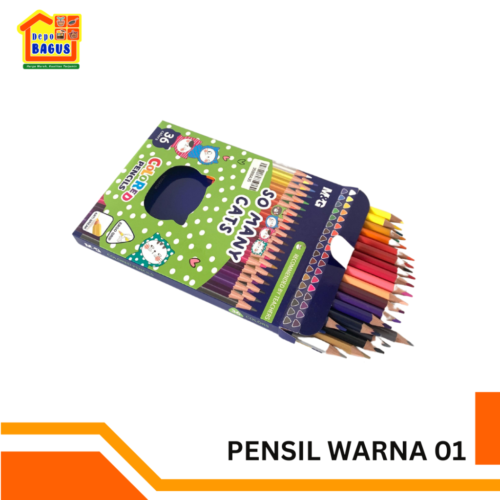 

Pensil Warna 36 colors Anti Break Pensil Warna Warni